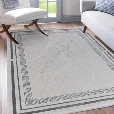 Ковер турецкий Leonidas B0740A GRAY WHITE