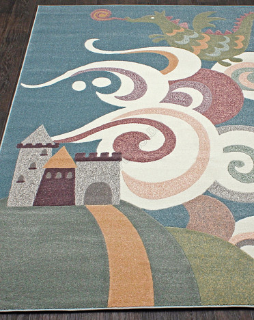 Ковер российский C051 SOFIT (Фризе, голубой)