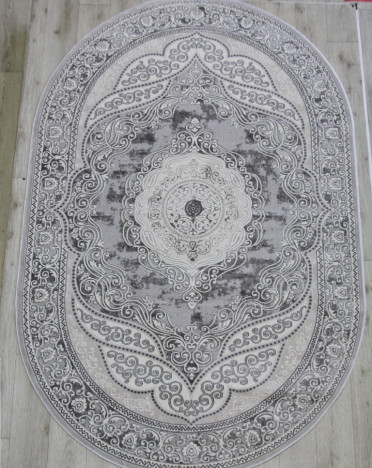 Ковер российский 36868J Rimma Lux (Хит-сет, серый) овальный