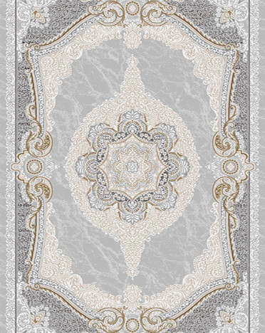 Ковер российский 25649-24388 Каскад (PP Heatset Высокоплотный, серый)