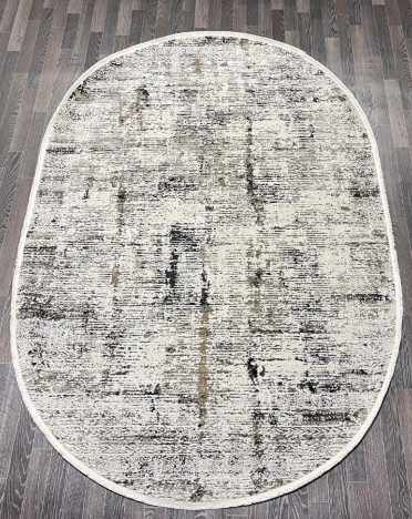 Ковер турецкий 3528_1 FLORIDA овальный (Полиэстер, бежевый)