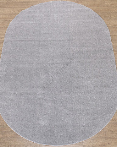 Ковер российский 47002-45255 Софт (Полиэстер, серый) овальный