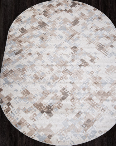 Ковер российский D958 MIRANDA (PP Heatset Высокоплотный, серый, кремовый)