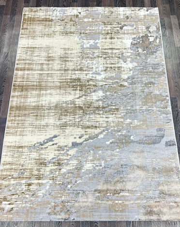 Ковер турецкий D038A Semnan (Полиэстер хит-сет, бежевый, серый)