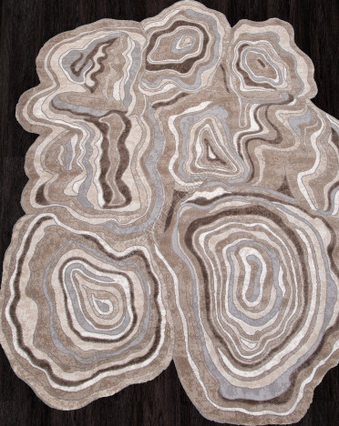 Ковер турецкий 00841C SAFIR (PP Heatset Высокоплотный, бежевый, серый)