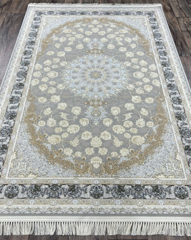 Ковер персидский 142 FI FARSI 1200 (Акрил - Бамбуковый шелк, серый)