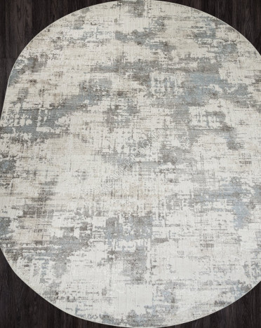 Ковер российский F230 NATUREL (Полипропилен, бежевый, голубой) овальный