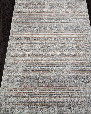 Ковер российский F260 ZUMMA (PP Heatset Высокоплотный, оранжевый, серый)