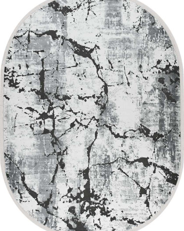 Ковер турецкий 39936A Nova Avalon овальный (Полиэстер, серый)