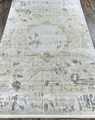 Ковер турецкий 03084A JULIA (Вискоза, бежевый)