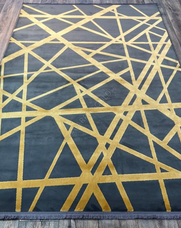 Ковер персидский 2713 VENICE (Бамбуковый шелк, желтый, серый)