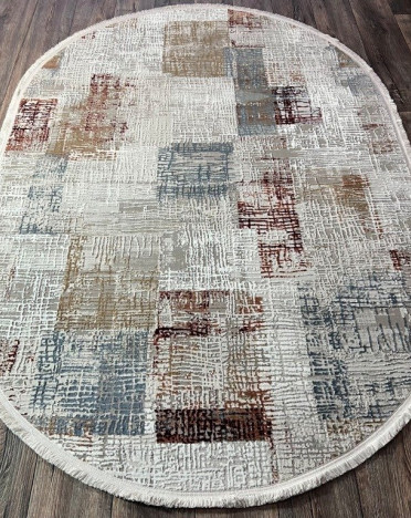 Турецкий ковер овальный Atlantik Hali Deco 10133A (Полиэстер, разноцветный)