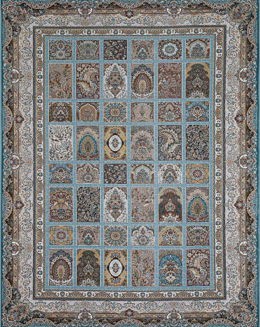 Иранский ковер Iran Mashad 1500 G139 (Акрил, голубой)