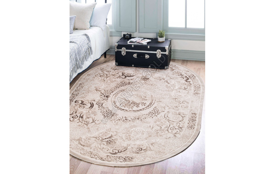 Ковер турецкий овальный 03701A BROWN - коллекция ARMINA