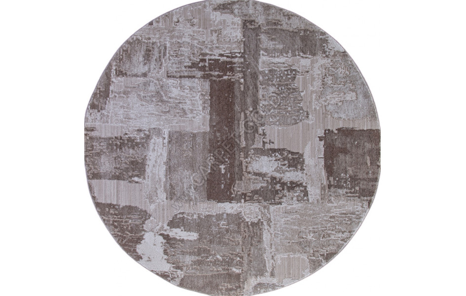 Ковер турецкий круглый 03710A BROWN - коллекция ARMINA