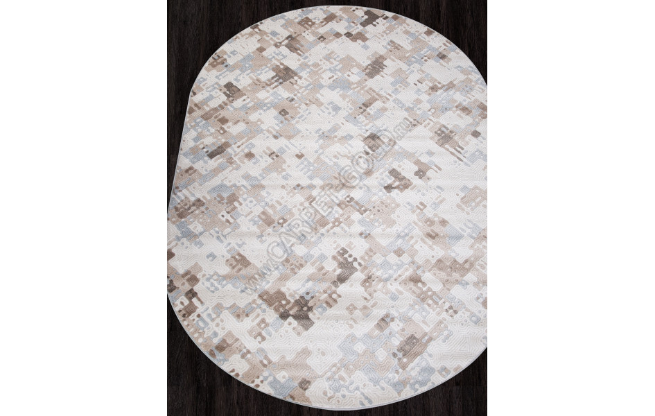 Российский ковер D958 - CREAM - Овал - коллекция MIRANDA