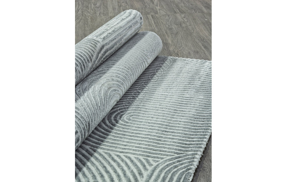 Ковер E508AQ - D.GREY / GREY - Прямоугольник - коллекция SIROCCO