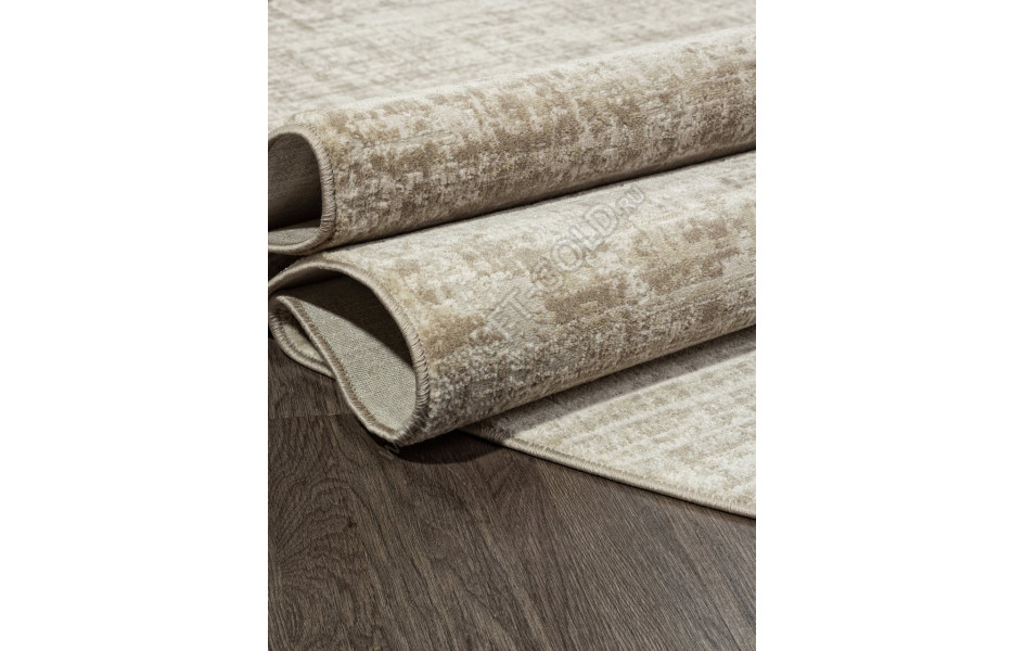 Ковер F415AE - BEIGE / L.BROWN - Овал - коллекция AFINA