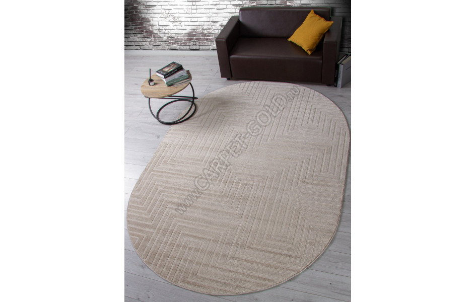 Ковер F412 - LIGHT BEIGE - Овал - коллекция DIOS